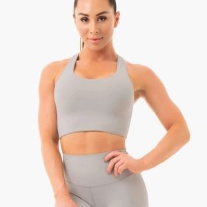 NKD sports bra top Ryderwear small grey NWT